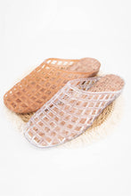Load image into Gallery viewer, Jelly Basket Mule Cork Footbed Summer Slide Flats (Smoke)
