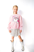 Load image into Gallery viewer, XOXO by Magpies Disco Santa Sweatshirt | Bubble Gum Pink
