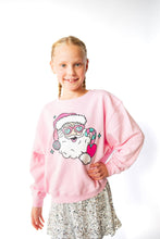 Load image into Gallery viewer, XOXO by Magpies Disco Santa Sweatshirt | Bubble Gum Pink
