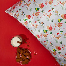 Load image into Gallery viewer, Elf x kitsch Satin Pillowcase- Periwinkle Christmas
