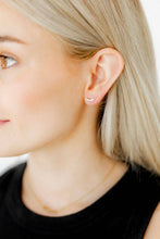 Load image into Gallery viewer, Screwback Stud Earrings - Abigail Sparkle Gold
