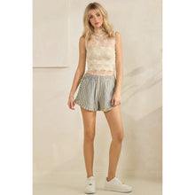 Load image into Gallery viewer, Boho Stripe Ruffle Lounge Shorts
