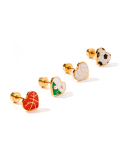 Load image into Gallery viewer, Screwback Stud Earrings - Basketball
