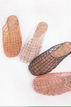 Load image into Gallery viewer, Jelly Basket Mule Cork Footbed Summer Slide Flats (Smoke)
