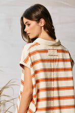 Load image into Gallery viewer, Oversized Stripe Polo Top
