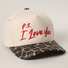 Load image into Gallery viewer, P.S. I Love You Valentine Embroidery Two-Tone Trucker Hat
