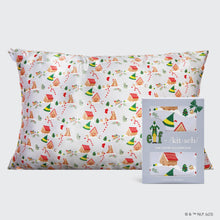 Load image into Gallery viewer, Elf x kitsch Satin Pillowcase- Periwinkle Christmas
