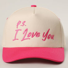 Load image into Gallery viewer, P.S. I Love You Valentine Embroidery Two-Tone Trucker Hat
